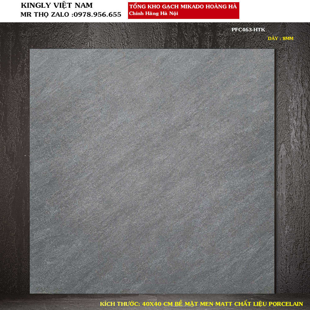 Gạch lát nền chống trơn vân xi măng 40x40 PFC463 Loại 1